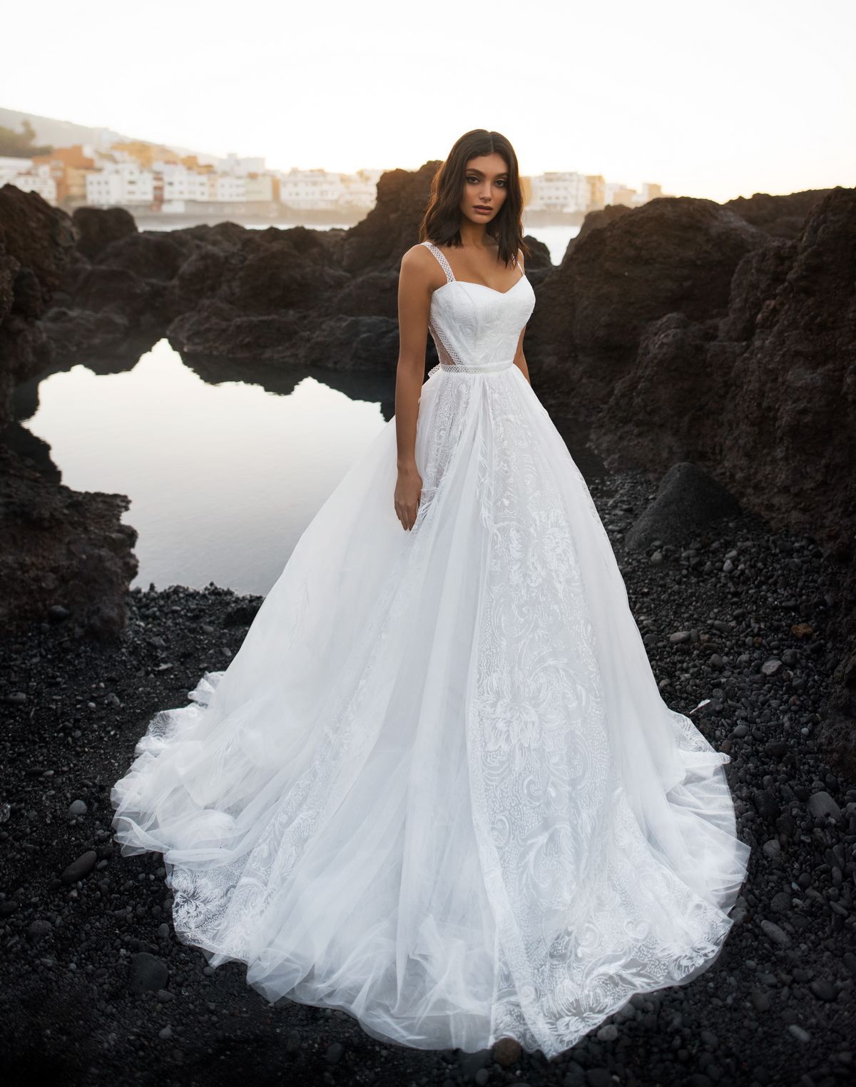 beach wedding dress somalia by rara avis designer, nz 