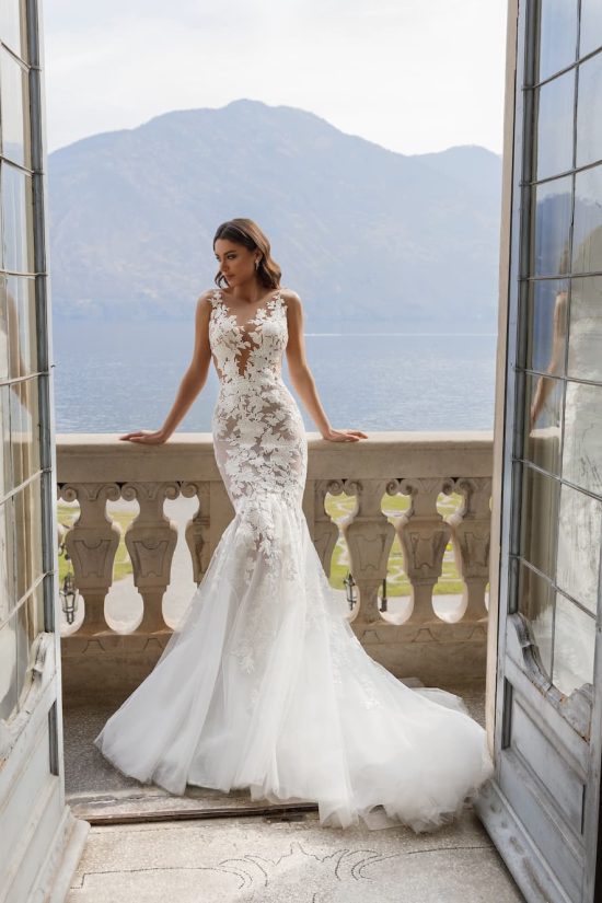 Illusion Neckline Wedding Dresses in Auckland - Dell'Amore Bridal