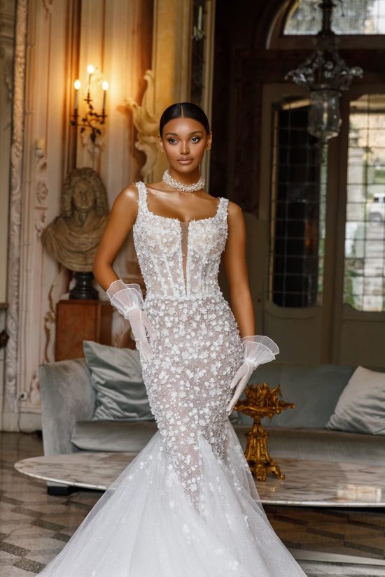 Off-the-shoulder Satin Wedding Gowns Simple Bridal Dresses – Tirdress