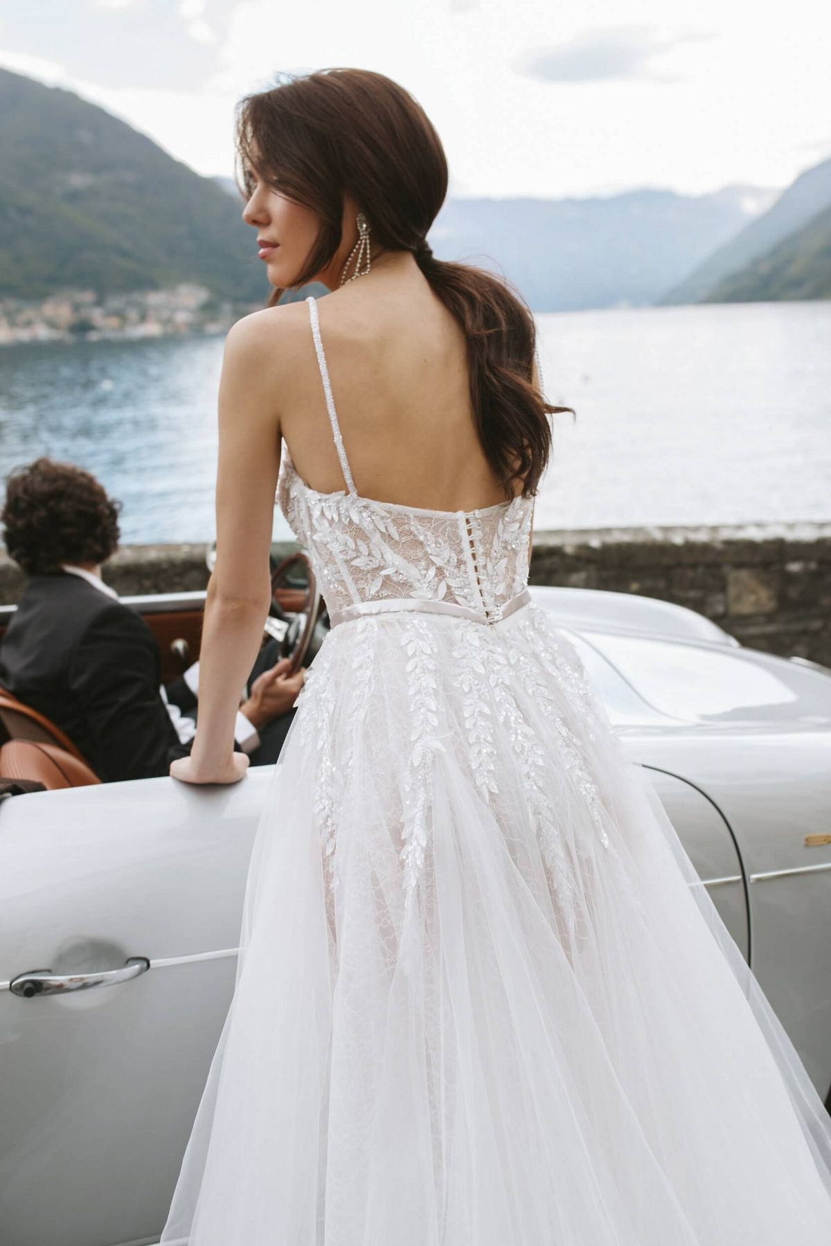 Rara Avis A-line strapped wedding dress Sapphere at Dell'Amore Bridal, 6