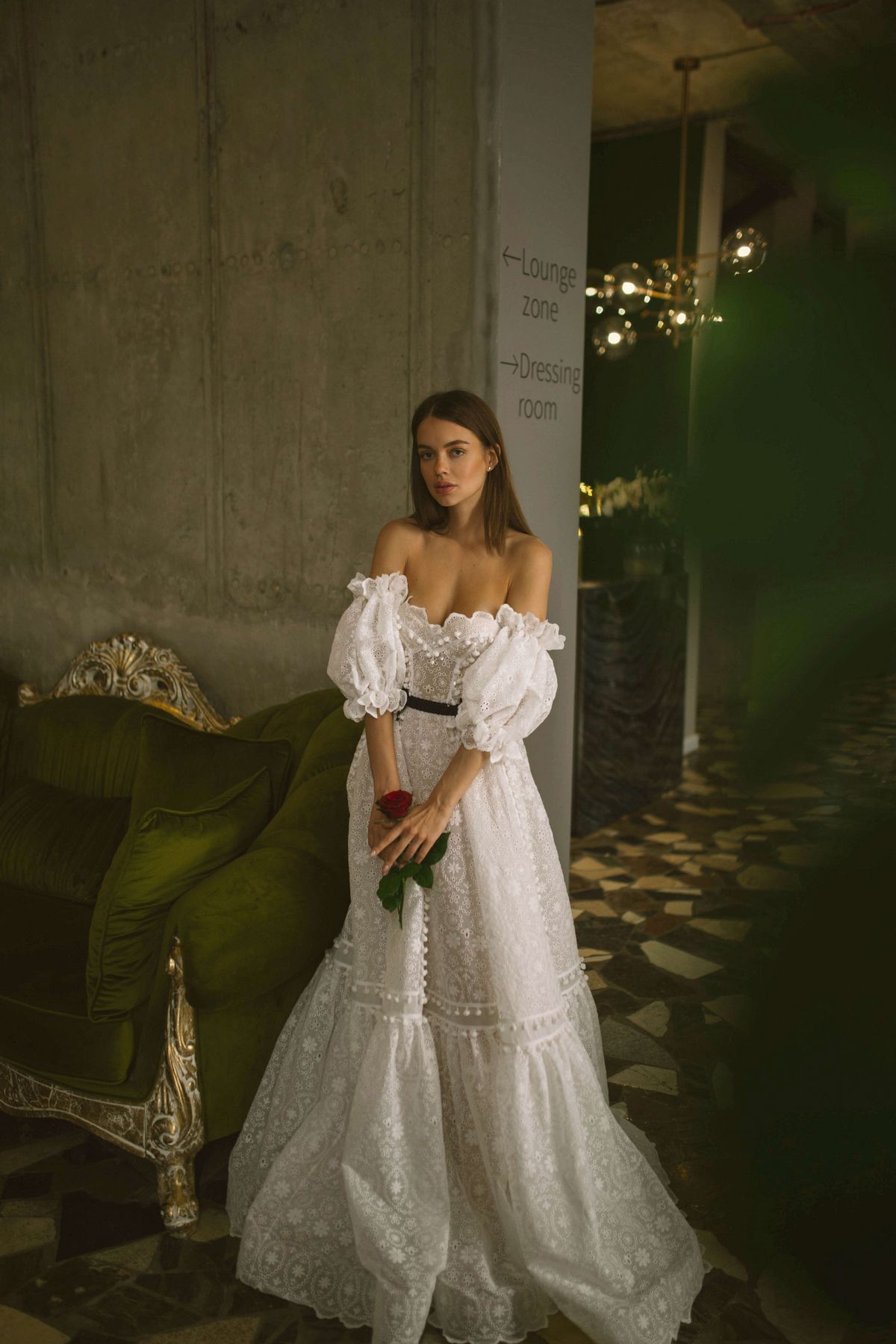 Rara Avis wedding dress Omela with detachable sleeves at Dell'Amore Bridal, NZ. 3