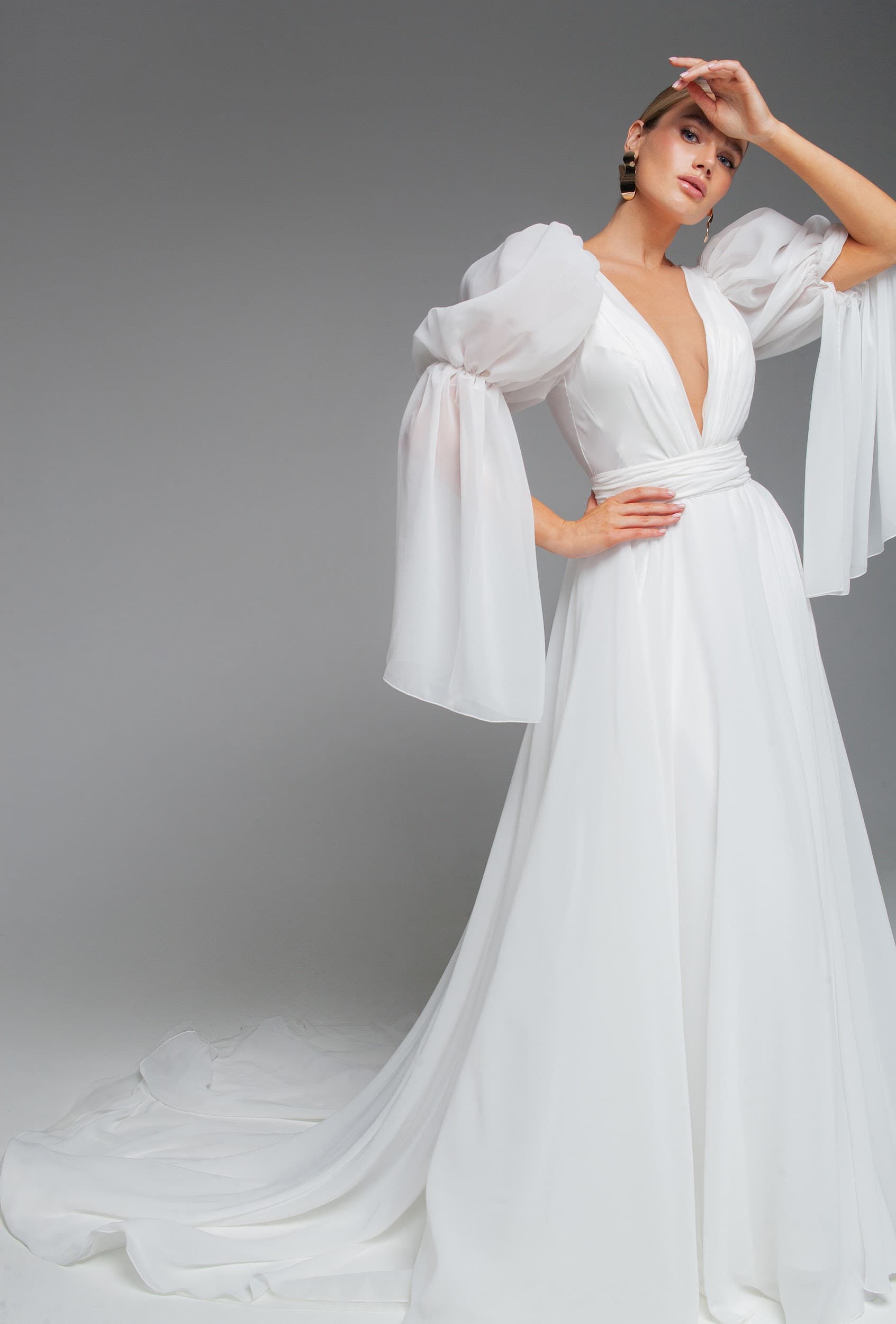 Rara Avis silk open back wedding dress Venta at Dell'Amore Bridal, NZ 6