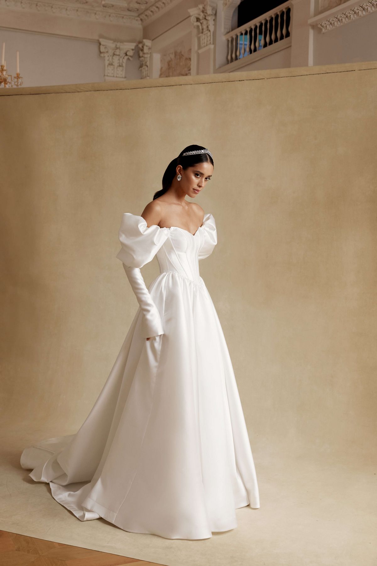 simple-wedding-dress-Lavil-with-low-waistline-and-long-sleeves-by-blammo-biamo-designer 3