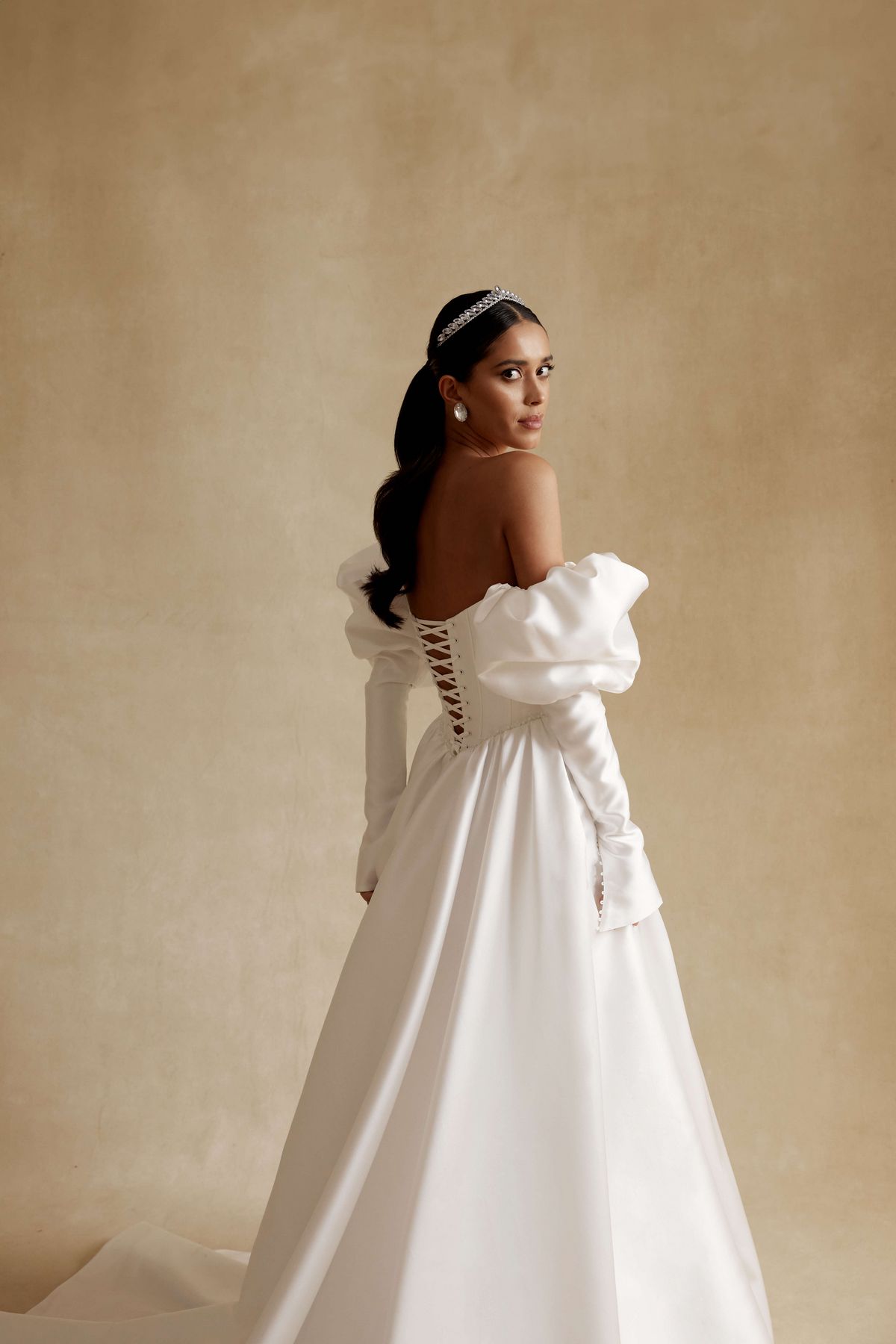 simple-wedding-dress-Lavil-with-low-waistline-and-long-sleeves-by-blammo-biamo-designer 4