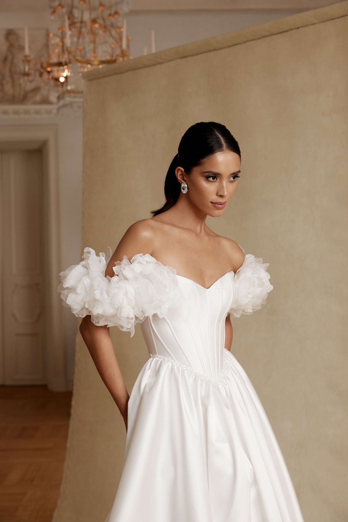 simple-wedding-dress-Lavil-with-low-waistline-and-long-sleeves-by-blammo-biamo-designer 1