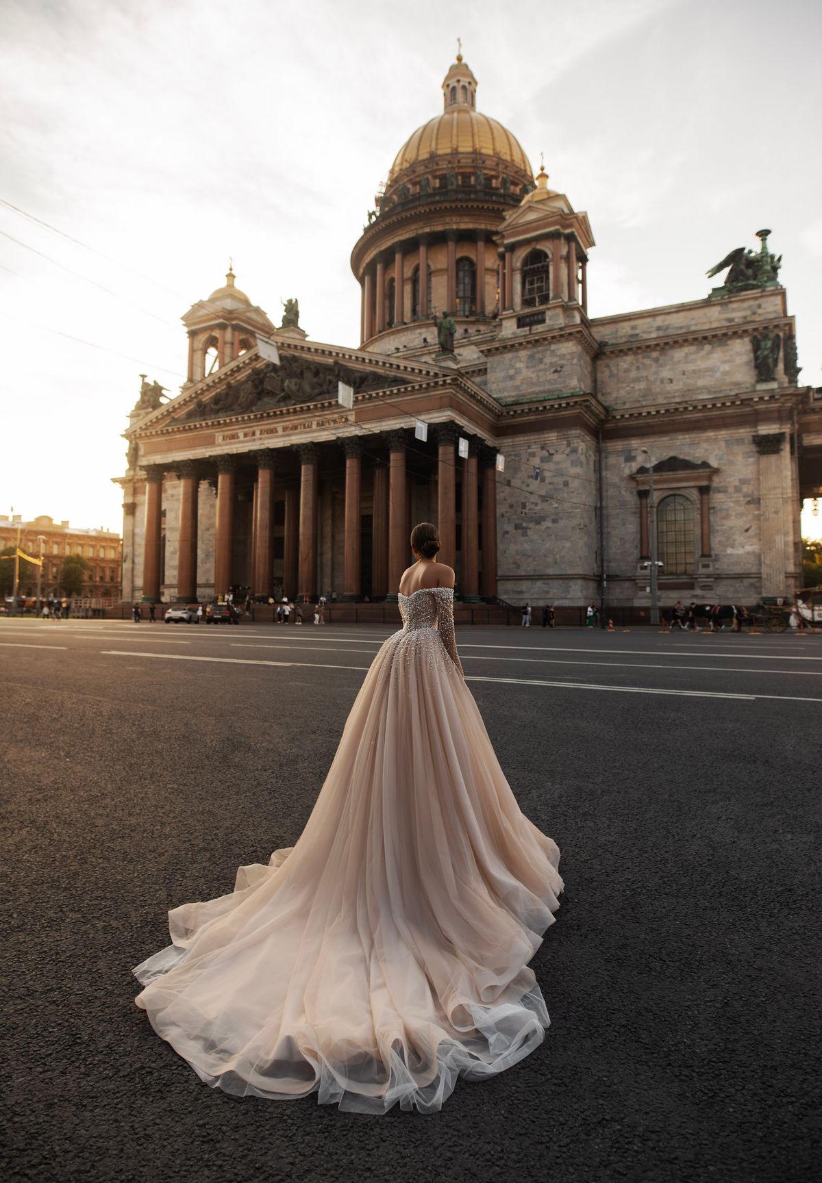 Tulle pearl wedding dress Marile by patricia couture at Dell'Amore bridal, Auckland, NZ. 5