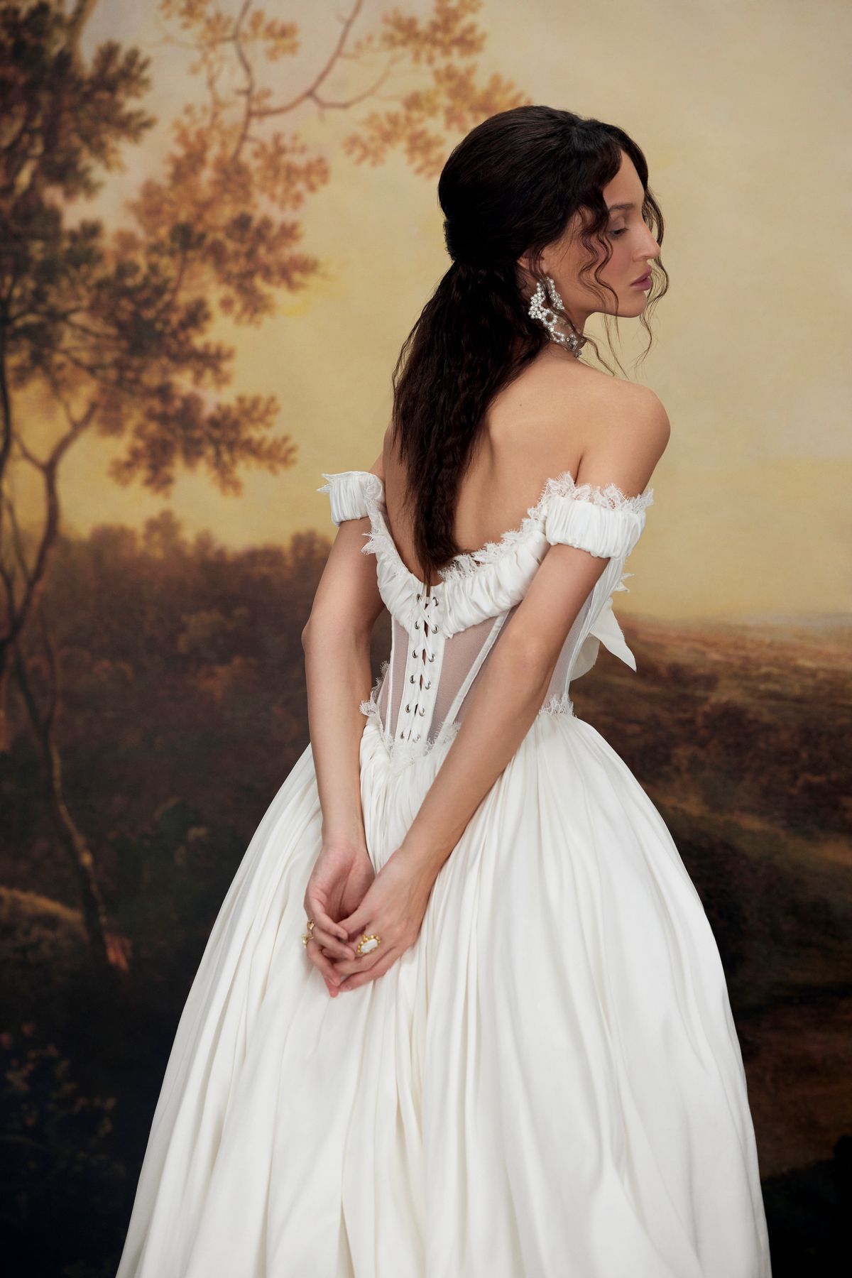Albret silk wedding dress with basque by rara avis, nz 1