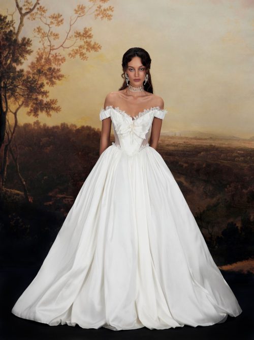 Albret silk wedding dress with basque by rara avis, nz 2