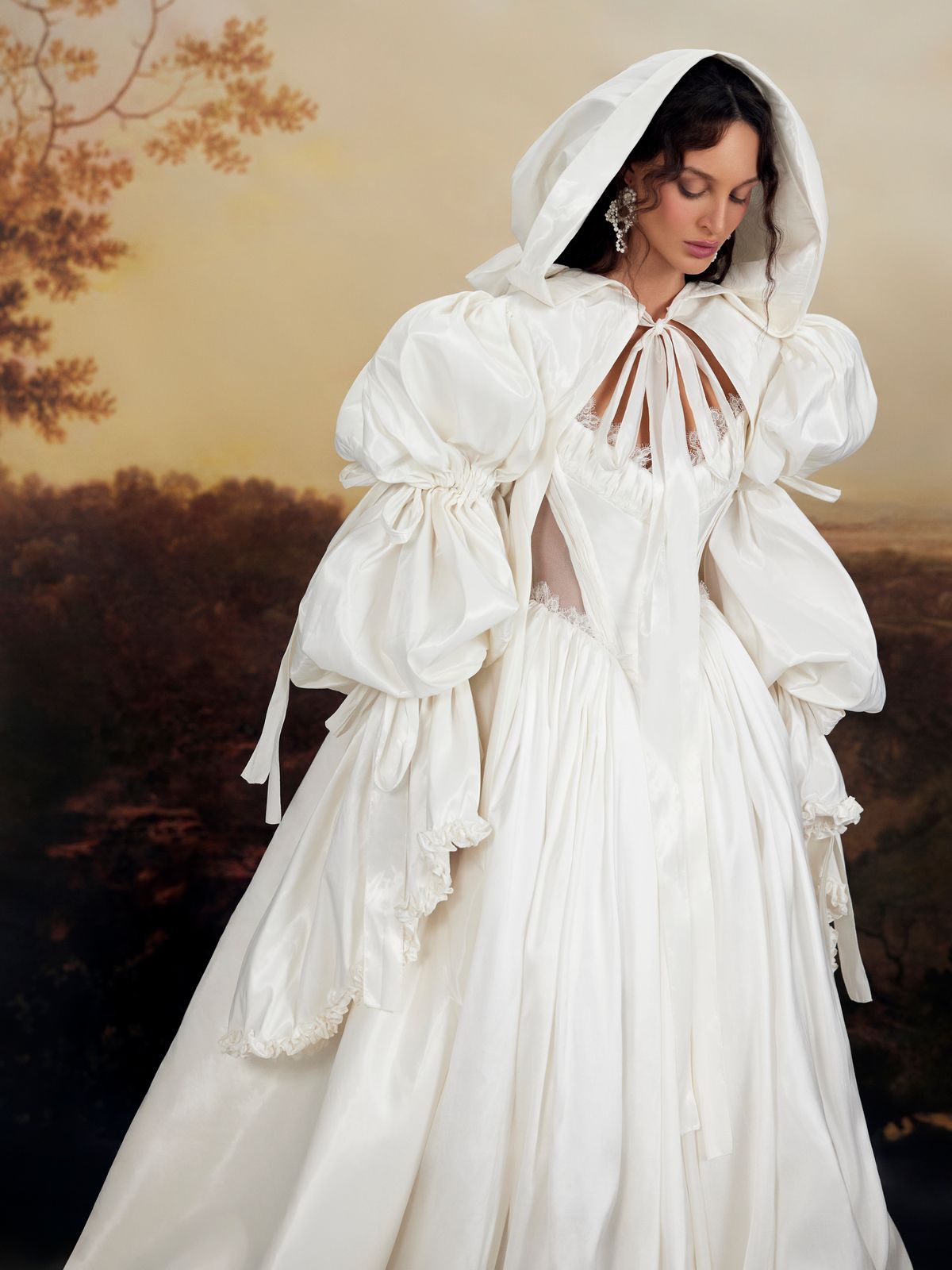 Albret silk wedding dress with basque by rara avis, nz 3