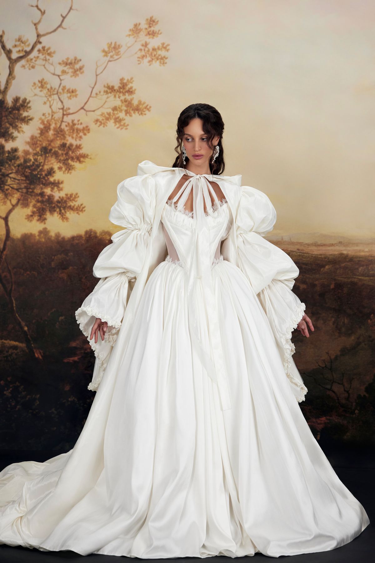 Albret silk wedding dress with basque by rara avis, nz 4