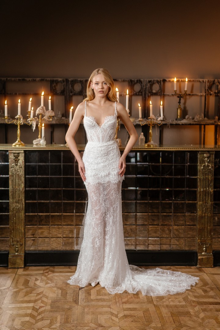 Corset lace wedding dress Forte by rara avis at Dell'Amore Bridal, NZ 4