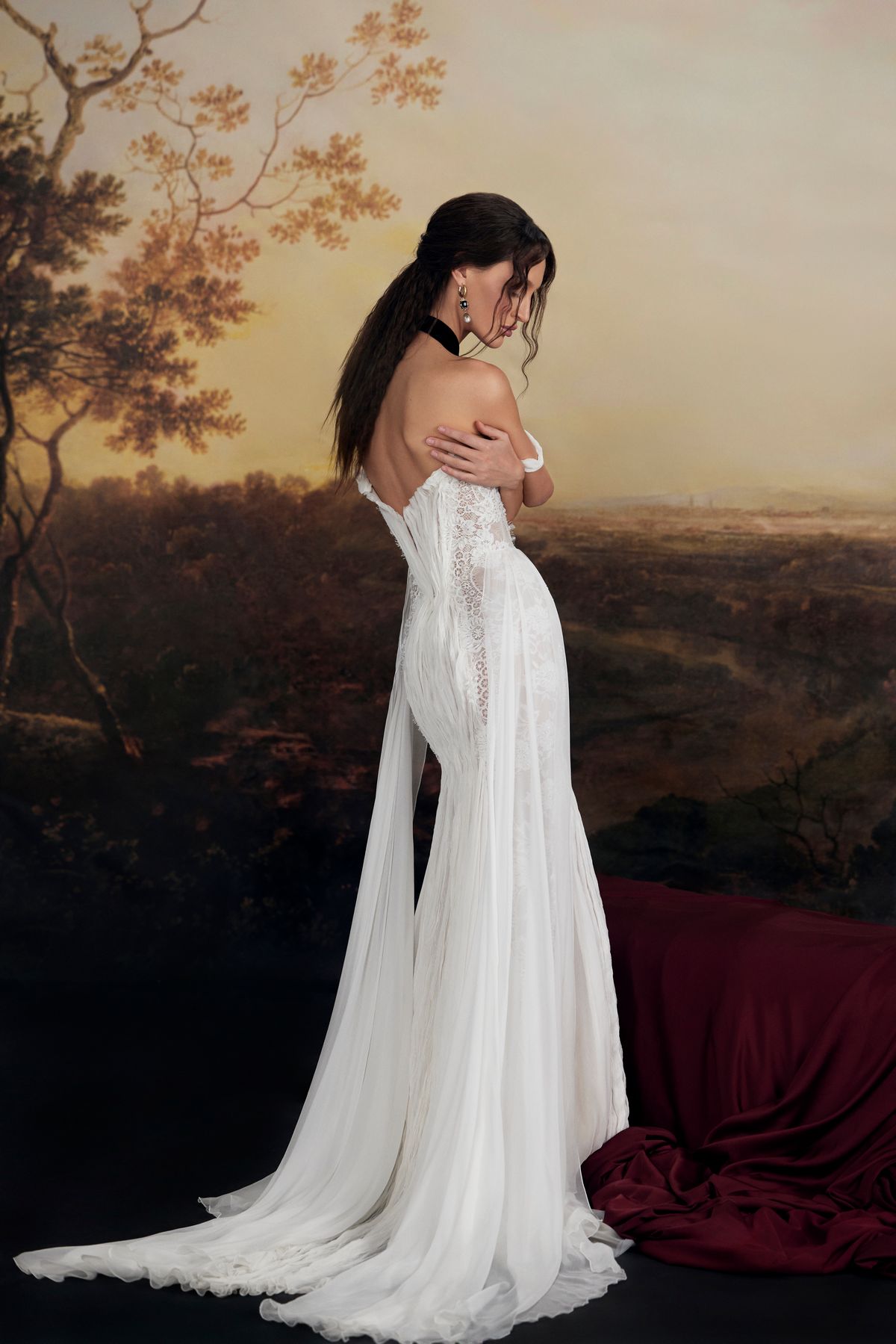 Couture wedding dress Curie victorian style fit and flare dress by rara avis designer, nz 4