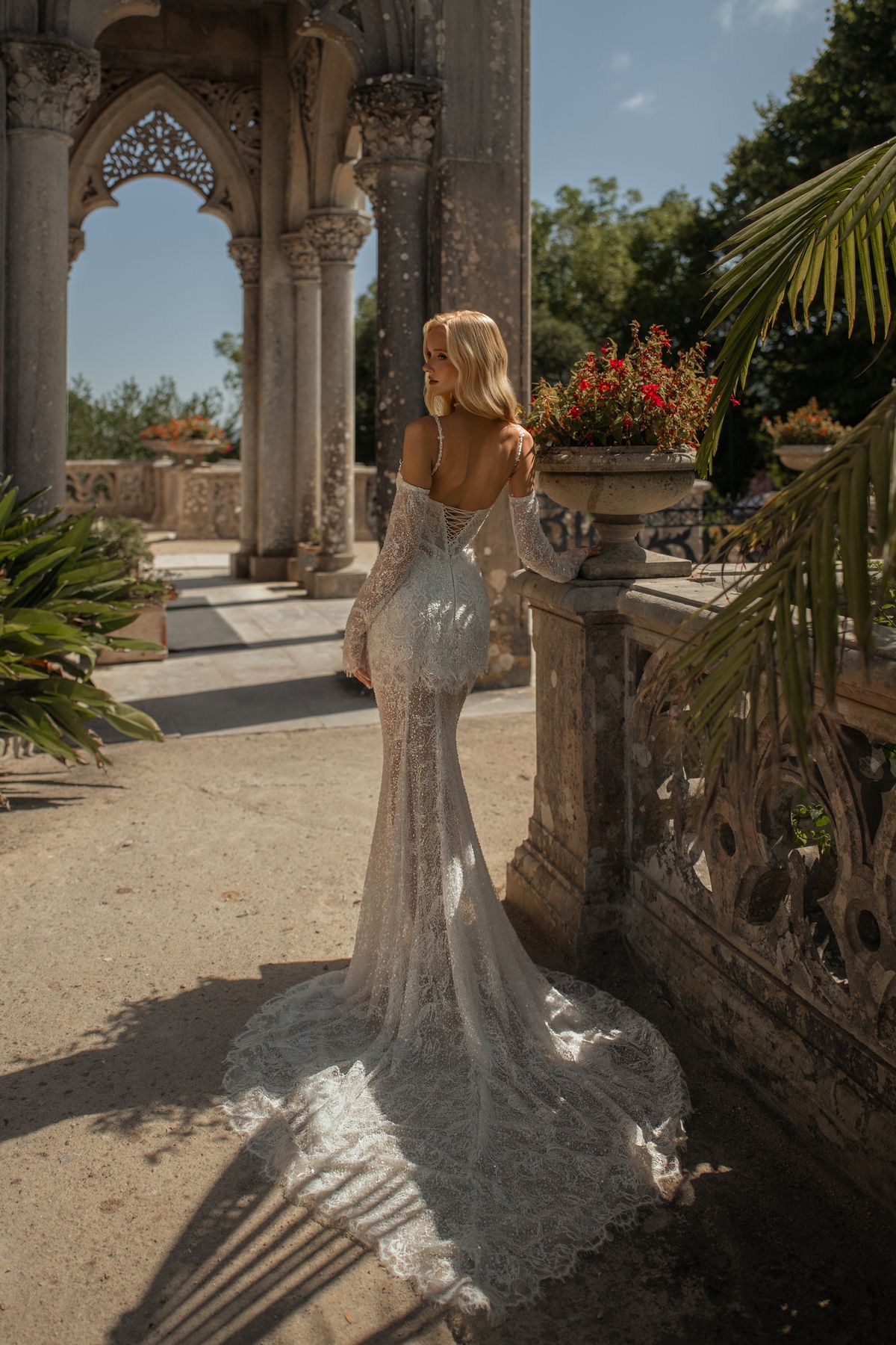 Forte-wedding-dress-with-detachable-satin-train-mini-dress-and-embroidered-corset-nz-1