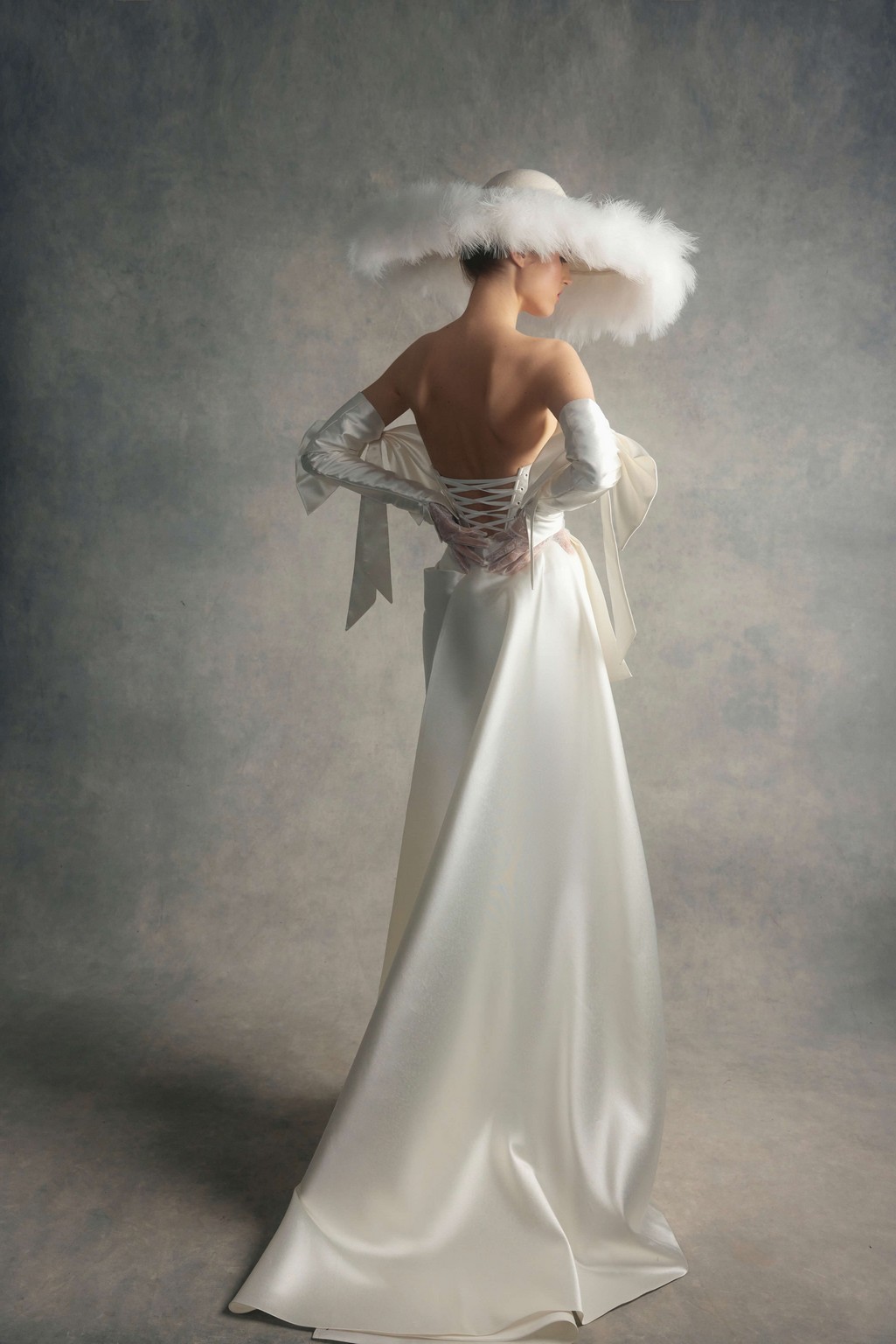 Fitted mini wedding dress Cancer with sharply outlined cups by rara avis at Dell'Amore Bridal, NZ 1