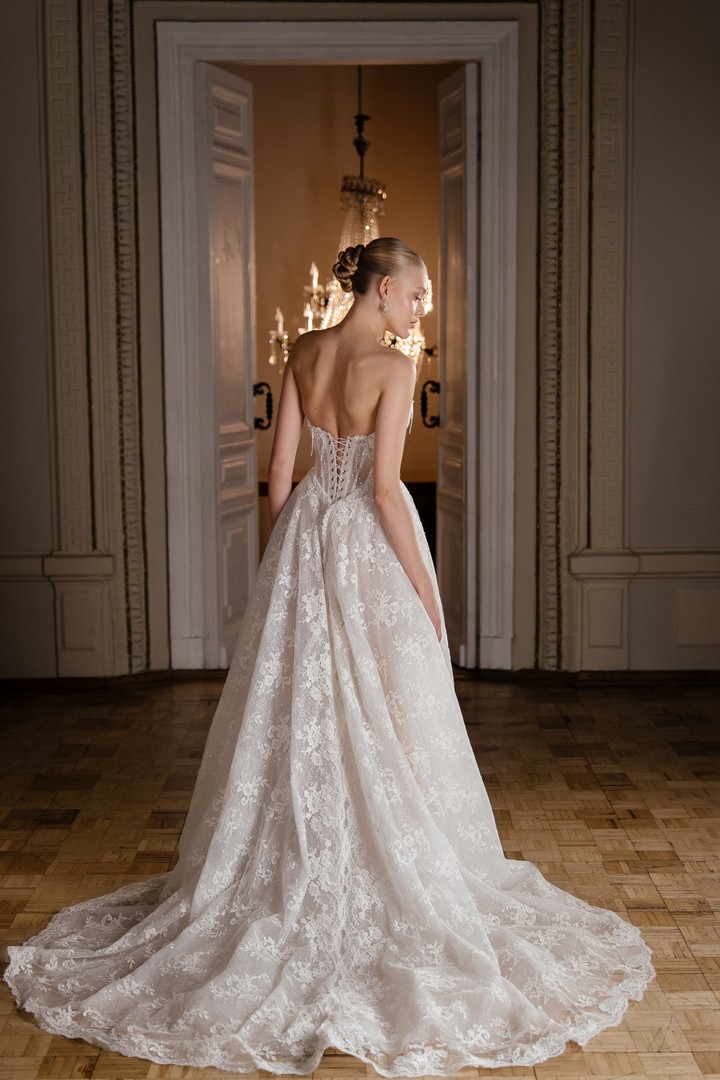 glitter lace wedding dress Ankora with bolero by rara avis at Dell'Amore Bridal, NZ 3
