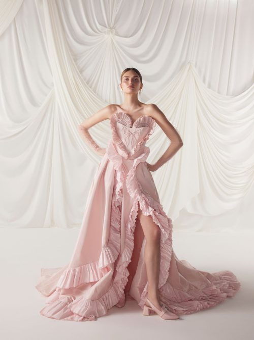 marie antoinette pink wedding dress Suzanne by rara avis designer 1