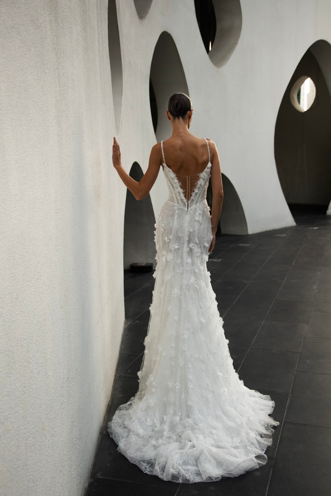 Flowers Fit & Flare wedding dress Capri by romanova at Dell'Amore Bridal, NZ. 2