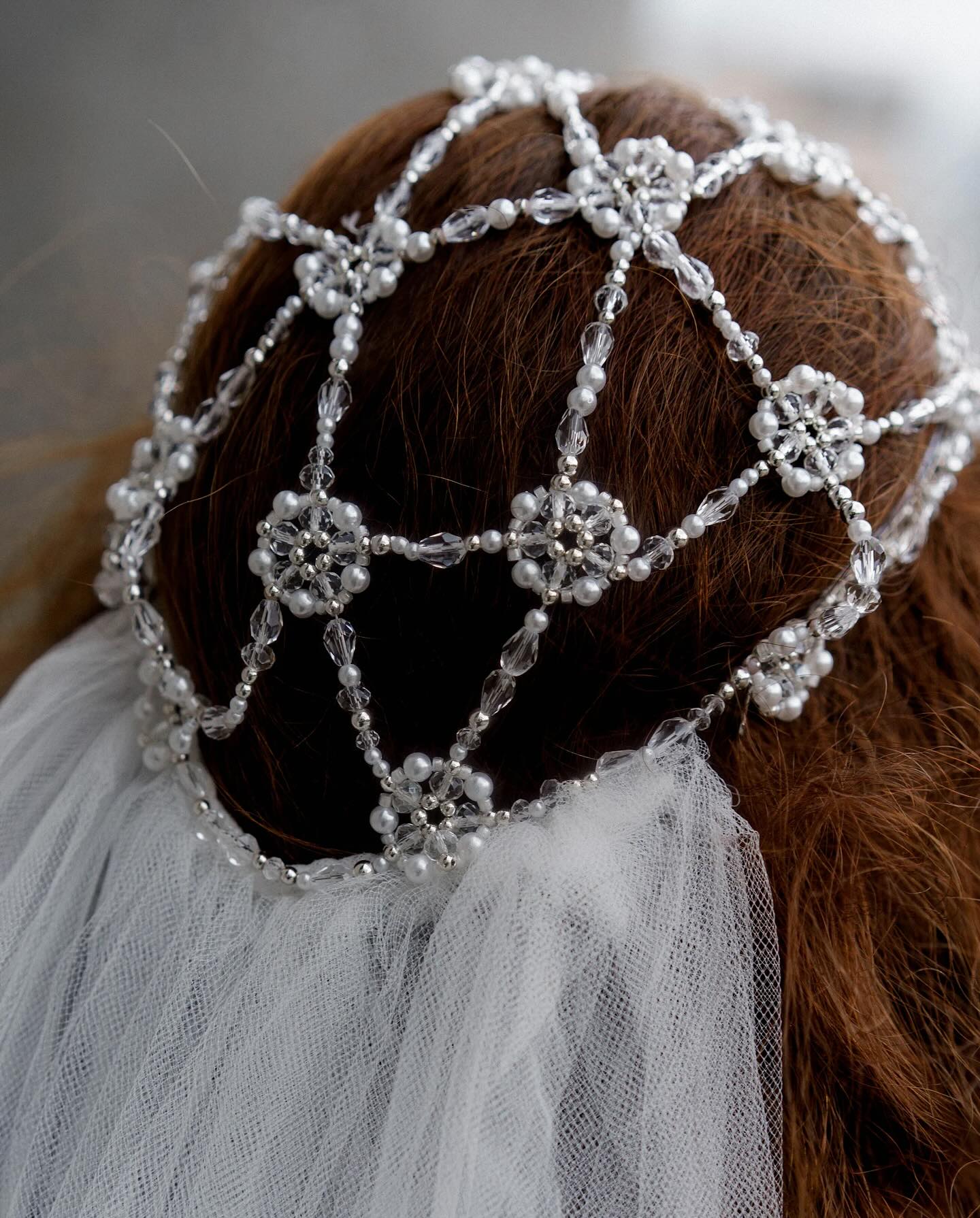 Beaded Cap Wedding Winslow Veil 2