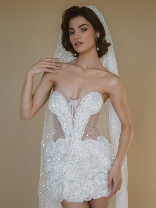 Sparkling Sequins Wedding Giavanna veil 1