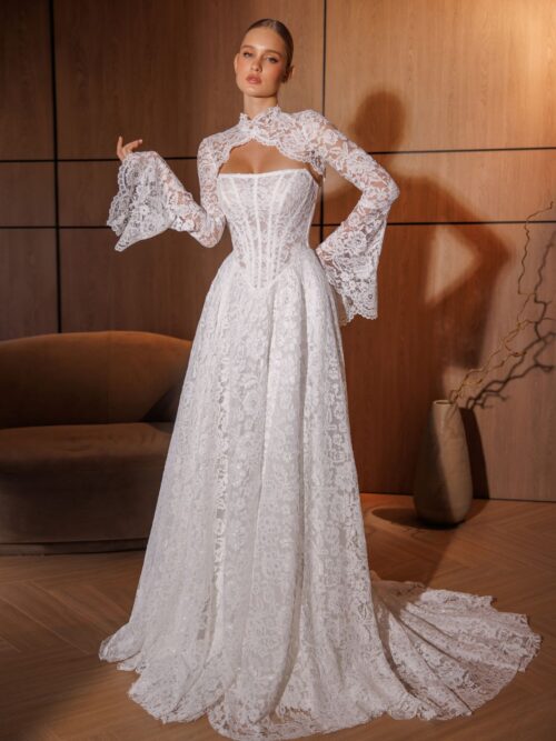 Lace-wedding-dress-Blanca-from-dellamore-bridal-nz-4