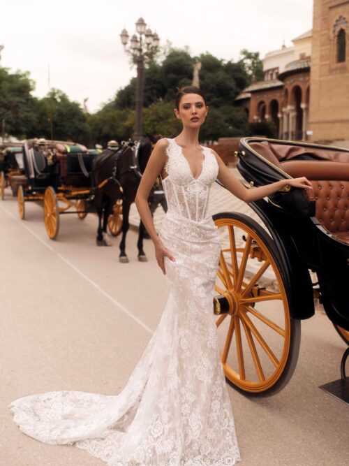 Ilary lace wedding dress by dell'amore bridal, nz 1