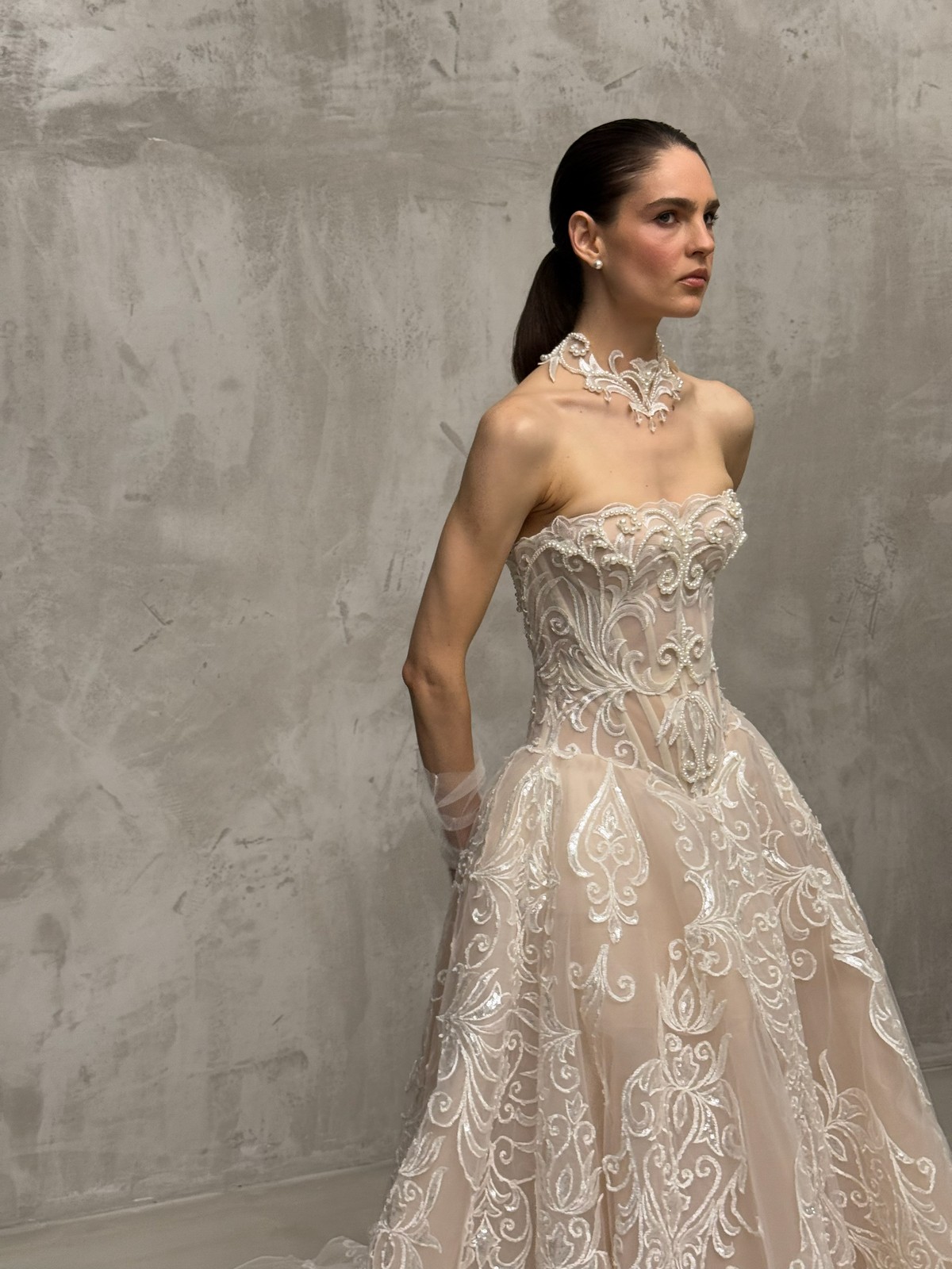 lace wedding dress Gaudi from rara avis, dell'amore bridal,nz 4