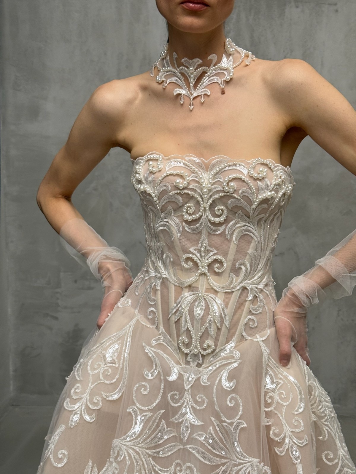 lace wedding dress Gaudi from rara avis, dell'amore bridal,nz 2
