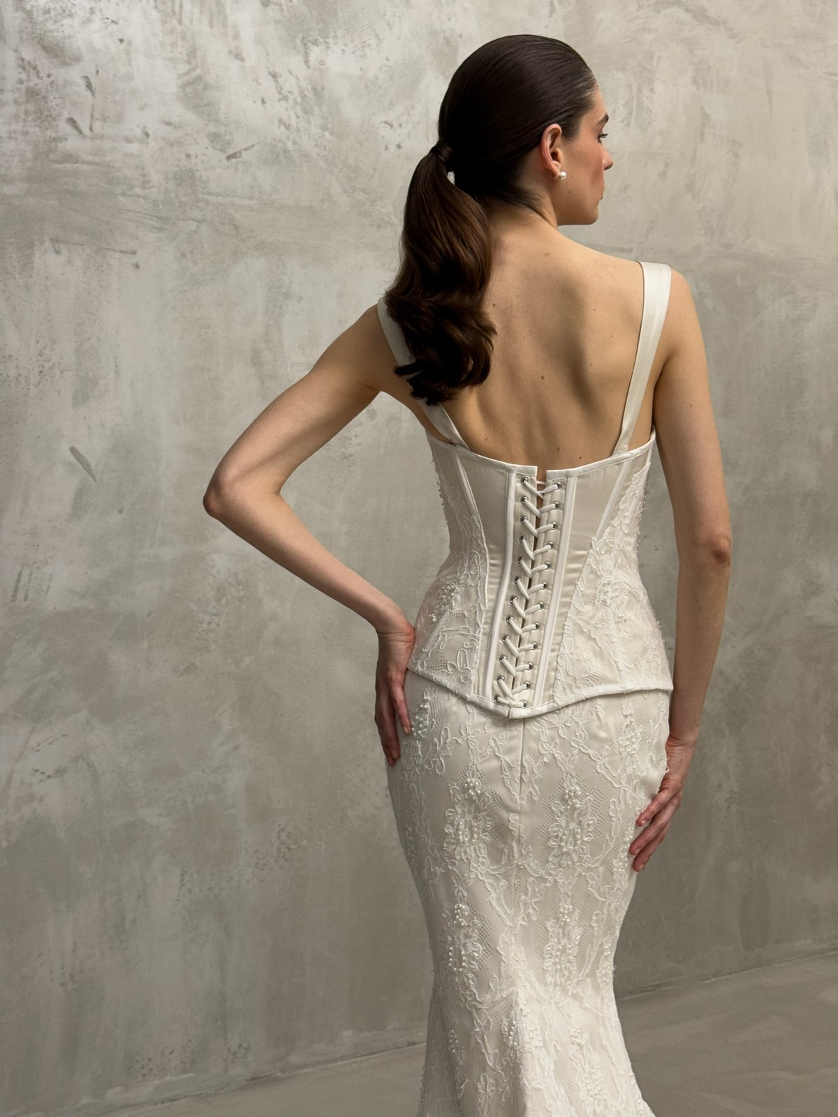 two piece lace wedding dress Tiffany by rara avis, dell'amore bridal, nz 7