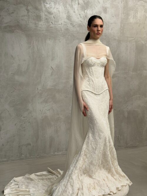 two piece lace wedding dress Tiffany by rara avis, dell'amore bridal, nz