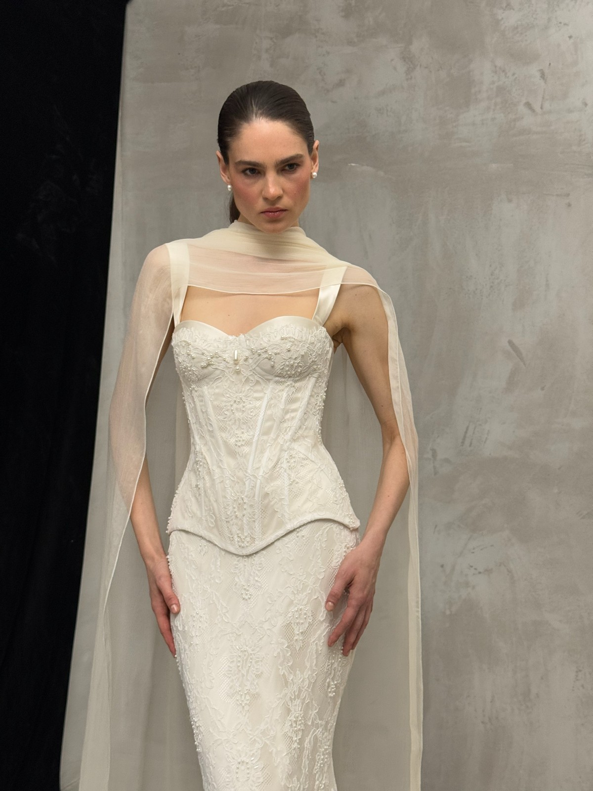 two piece lace wedding dress Tiffany by rara avis, dell'amore bridal, nz 4